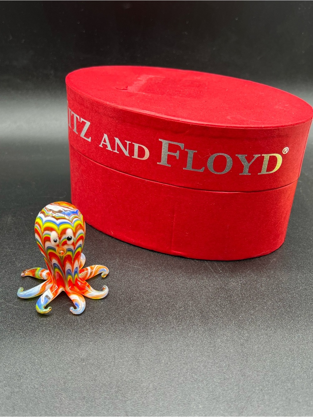 Fitz and Floyd Sammy Glass Octopus Figurine Limited Edition Multicolor w/ Box